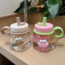 水杯大容量女生大肚高颜值2025新款办公室壶夏季可爱大嘴吸管杯子