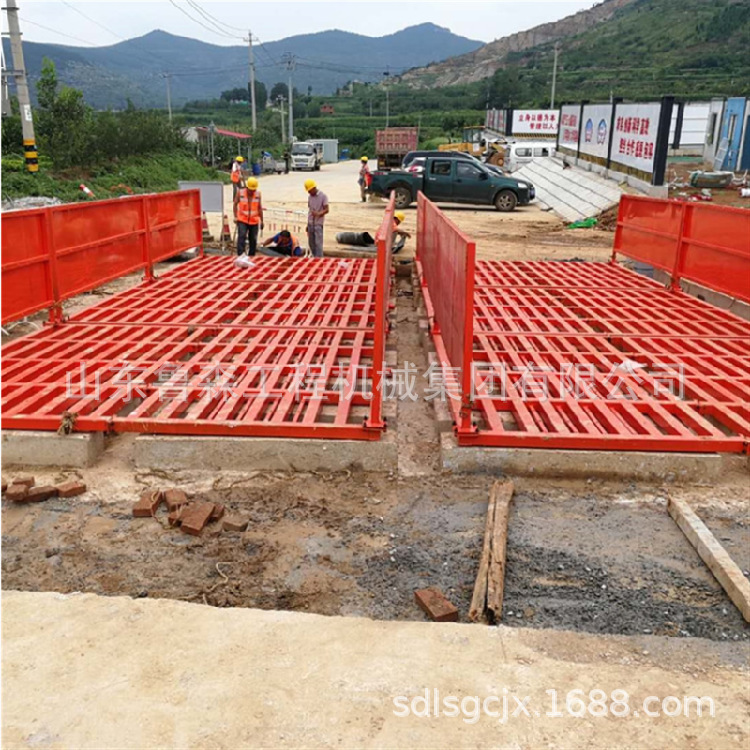 工地洗车机 感应平板式工程洗轮机 滚轴平板式基坑式全自动洗轮机