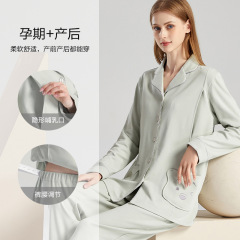 2025 秋冬マタニティパジャマ女性マタニティウェアセット授乳服 2 点セット純綿タイプ A 産後服授乳