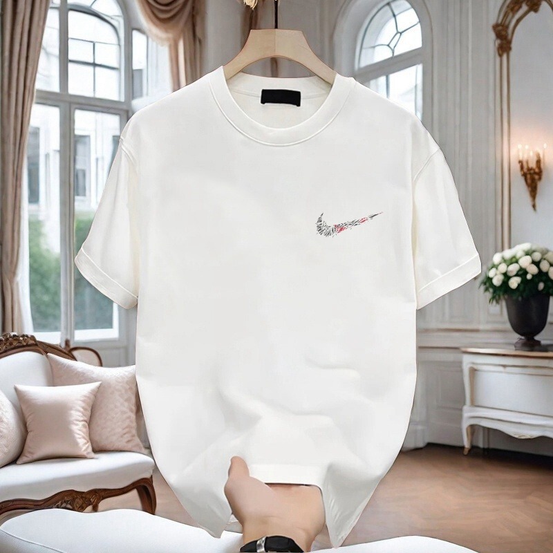 2025 New Summer Trendy Pure Cotton Men's Short-Sleeved T-Shirts Loose Trendy Brand Clothes Men's Versatile Half-Sleeved Tops 2025 New Summer Trendy Pure Cotton Men's Short-Sleeved T-Shirts Loose Trendy Brand Clothes Men's Versatile Half-Sleeved Tops