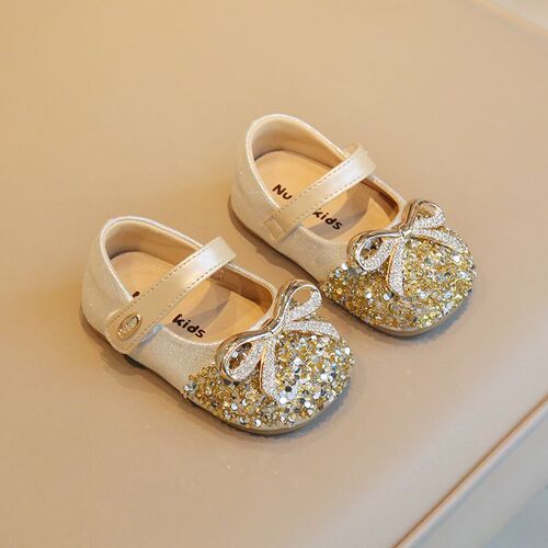 Baby Shoes 2025 Spring and Autumn Children's Crystal Princess Shoes for Girls, Sparkling Diamond Non-Slip Toddler Learning to Walk Shoes, Fashionable and Versatile