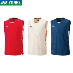 新型バドミントン服男性モデル国羽大試合服ベストyy速乾袖なし通気スポーツウェア卸売り