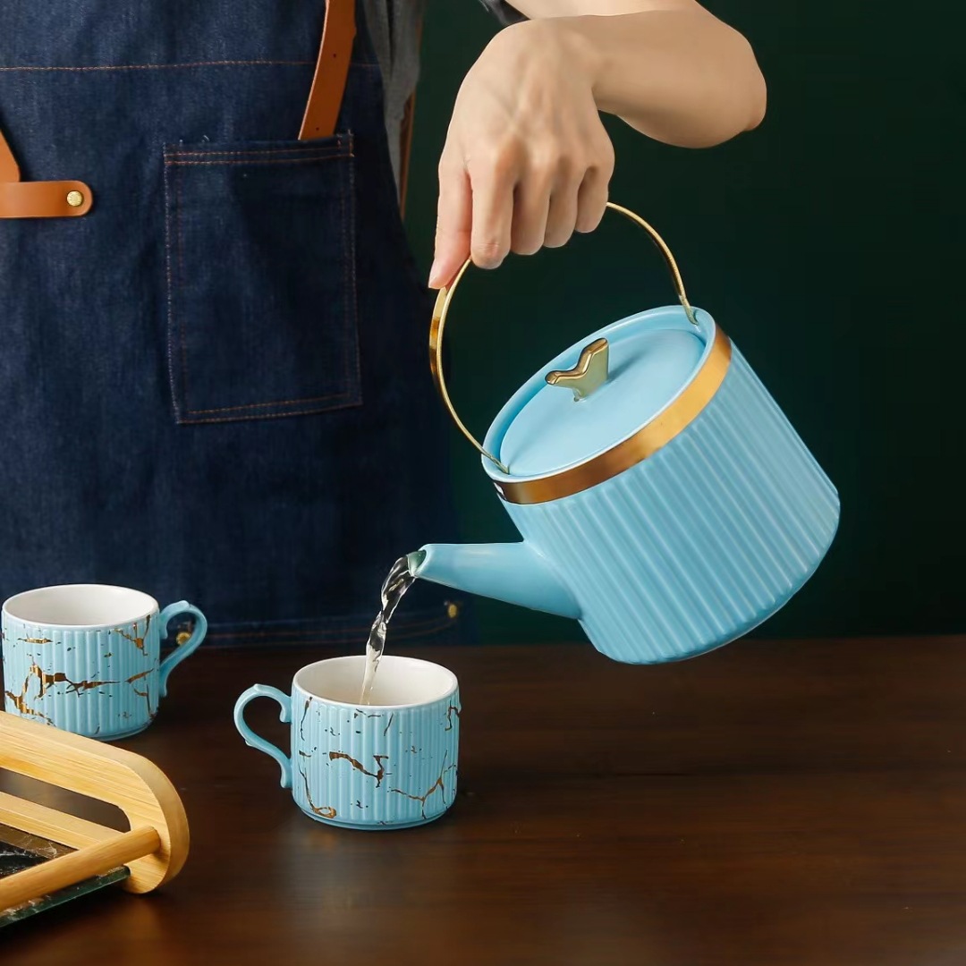 Japonés marbling cerámica portátil olla taza traje Oficina Creativa botella de agua fría suministros regalo hogar