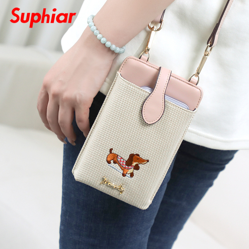 Bolsa de tela de nicho retrógrado tejido simple bolso de teléfono móvil de alta calidad bolso de hombro bolso de mochila bolso de teléfono móvil mujer