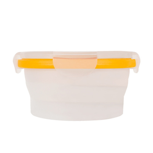 Instant noodles silicone folding bowl outdoor portable camping picnic environmentally friendly high temperature resistant compression bowl travel tableware set
