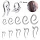 Cross-Border Stainless Steel Special-Shaped Ear Snail Plate Flower Clip Ball Ear Hook Piercing Ear Expansion Integrated Earlobe Cross-Border Earrings
