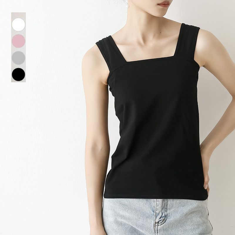 Japan's Rakuten New Product Pure Cotton Bottoming Shirt 10 Colors New Summer Inner T-Shirt Women's Suspbottomer Amazon Export