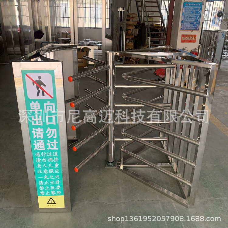 车站出入口向旋转闸挡汽车站进出口半高单向手动双向旋转门十字栅