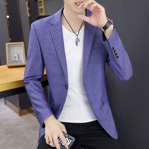Men's spring trend casual thin classic suit jacket