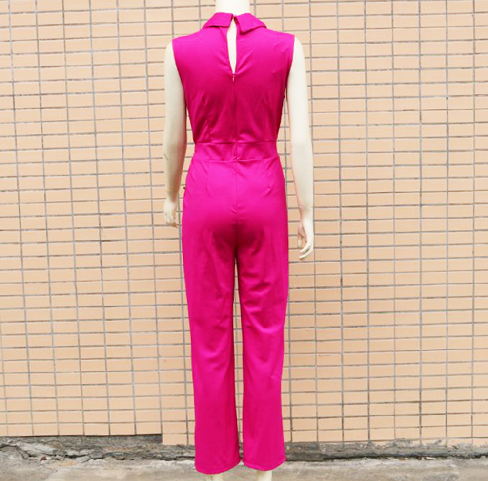 441g Weight Full Length Pants Length Polyester Fabric Type Mid Waist Waist Line Jumpsuits Pants Type Stretchy Elasticity Bodysuits Tops Type Business, Daily Occasion Regular Fit Fit Type Solid Color Pattern Summer Season Women's Gender Zipper Design Classic Style Style Wholesale Women's Classic Style Solid Color Zipper Bodysuits 5