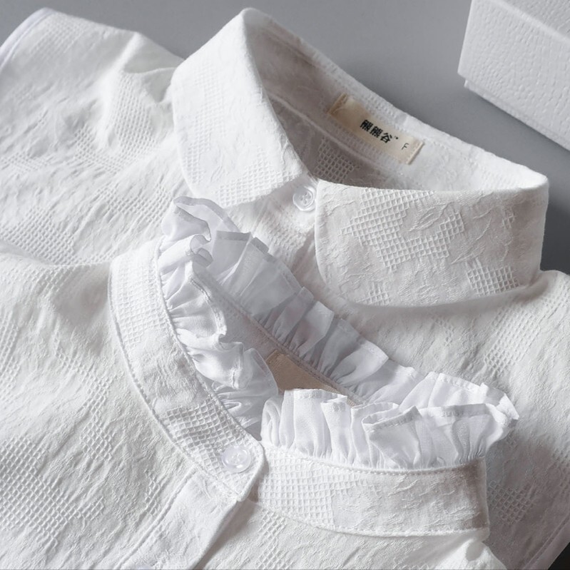 Autumn and Winter Cotton Fake Collar Women's All-match Fake Collar Matching Sweater Ear Edge Vertical Collar Multifunctional Sweater Sweater Shirt Collar Autumn and Winter Cotton Fake Collar Women's All-match Fake Collar Matching Sweater Ear Edge Vertical Collar Multifunctional Sweater Sweater Shirt Collar