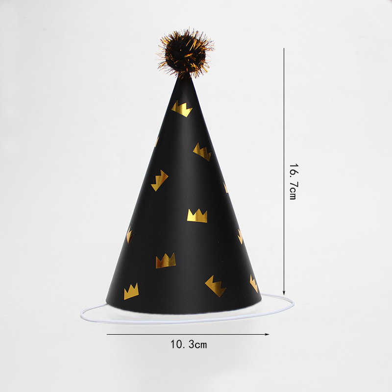 Sombreros de cumpleaños de embalaje independiente, sombreros de fiesta, sombreros de punta, sombreros de fiesta para bebés, sombreros de pastel