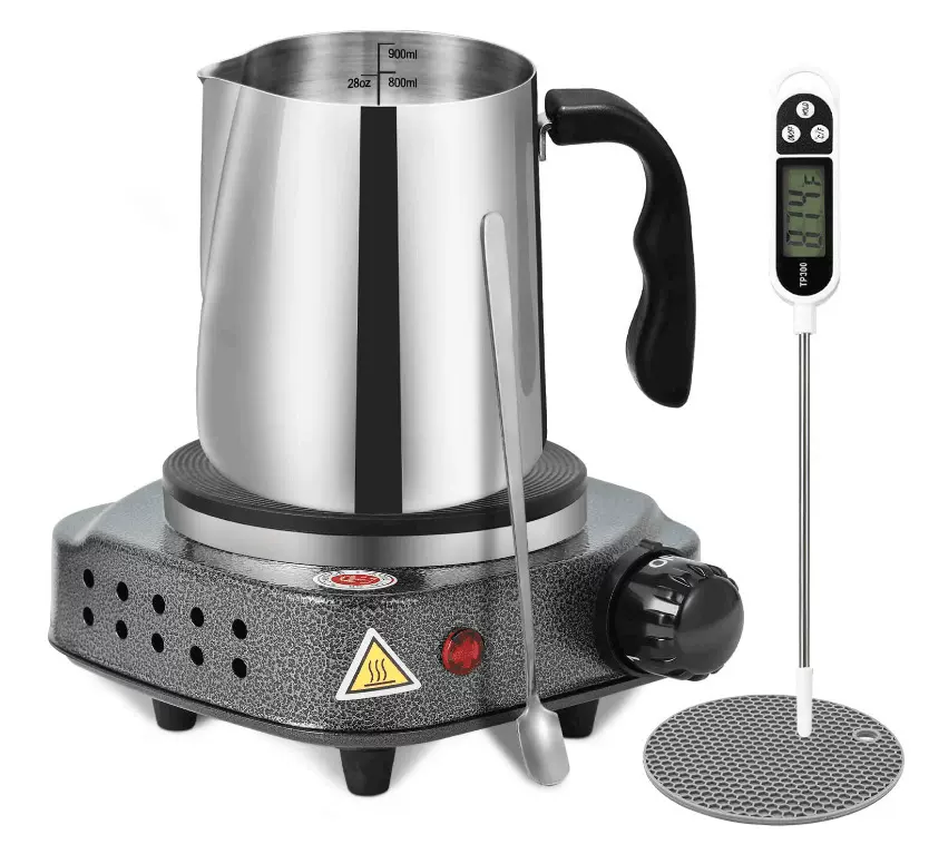 跨境批发蜡烛制作套件 带热盘倾倒锅蜡融器家用蜡烛材料配件用品