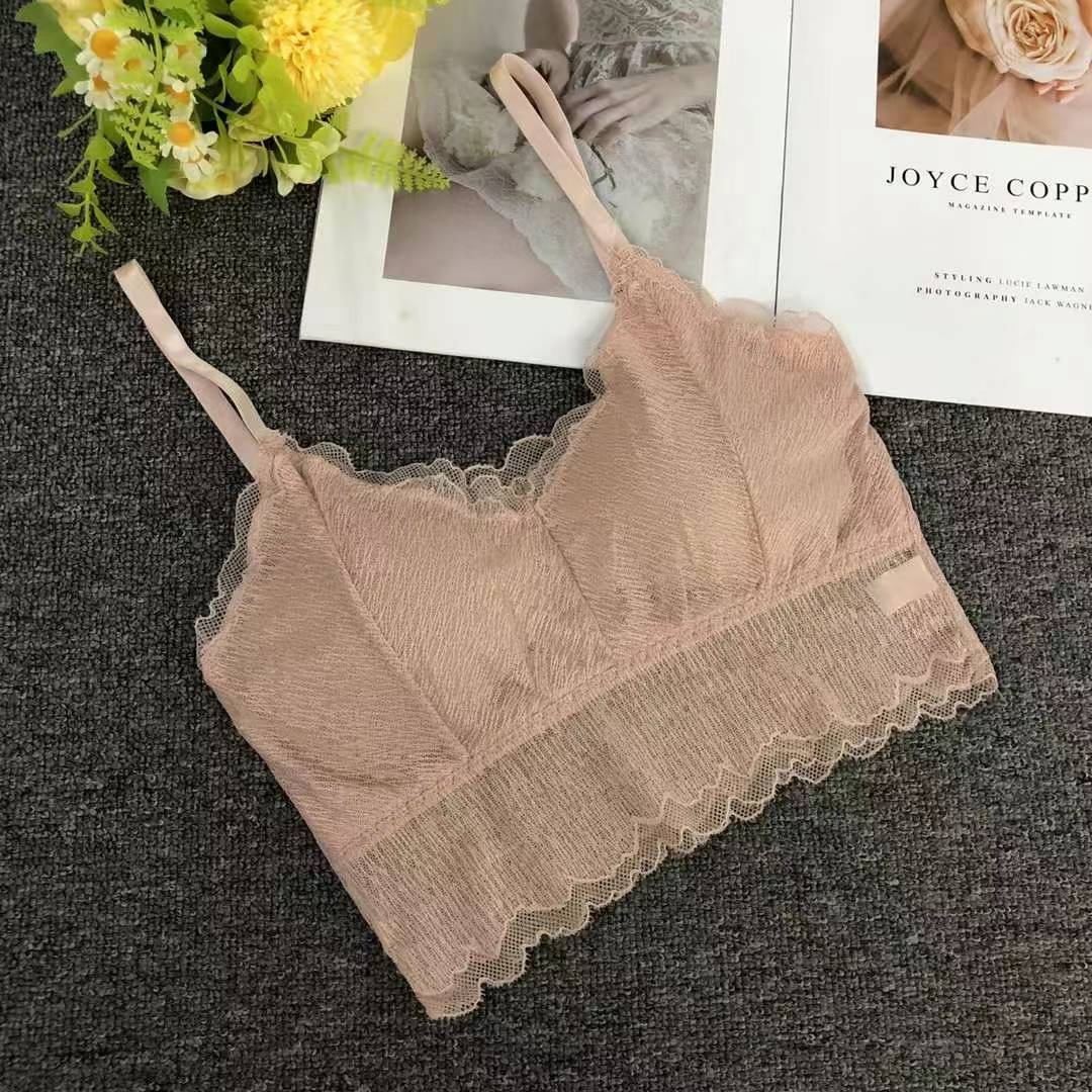 Nuevo encaje de alta calidad, chaleco de mujer, sin anillo de acero, cómodo sujetador, ropa interior deportiva, mujer al por mayor.