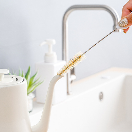 Stainless steel bottle straw brush tea set small brush spiral soft hair gap cleaning tool straw brush cleaning brush