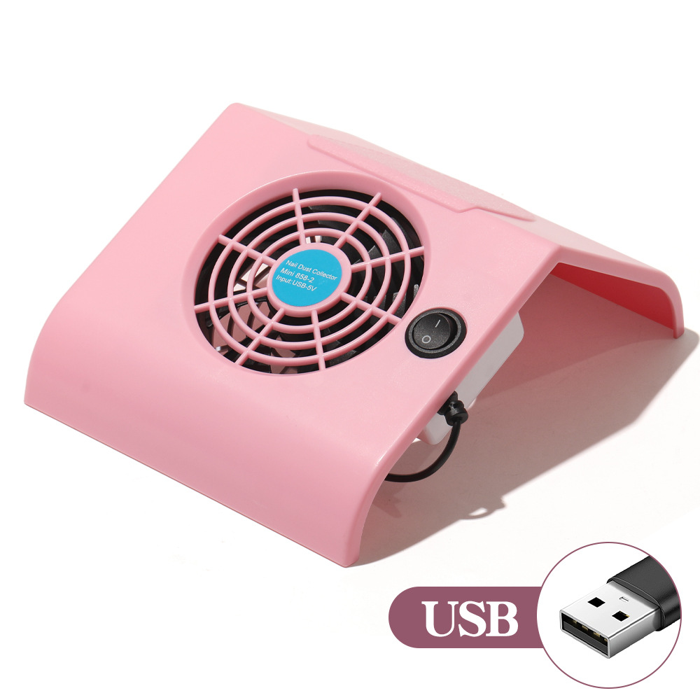 Colector de polvo de uñas de alta potencia con reposamanos para pulido de uñas en escritorio, incluye filtro de malla, aspiradora de polvo de uñas.