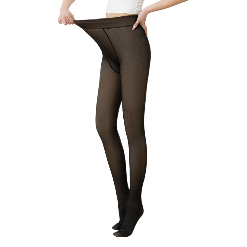 Leggings de talla grande de 200 jin, estilo nuevo de primavera y otoño, pantimedias transparentes, medias negras gruesas y forradas de lana, venta al por mayor