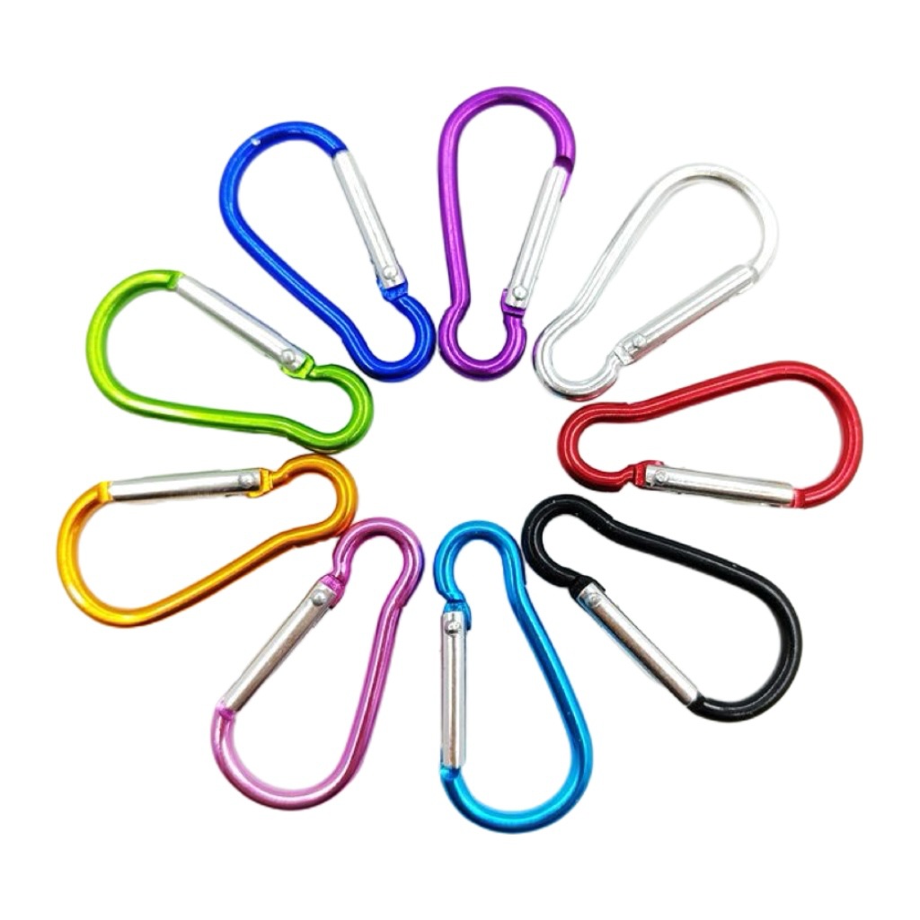 No. 5 Gourd-shaped Hanging Buckle Safety Buckle Luggage Buckle Spring Hook Climbing Water Bottle Buckle LED Light Buckle Aluminum Alloy Carabiner