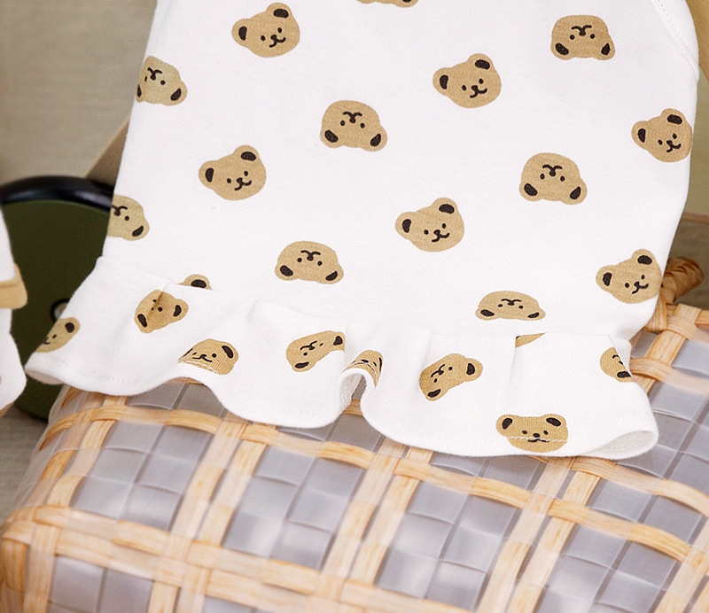 Cute Summer Bear Print Vest For Cats Comfortable Polyester Fabric_voghion.com