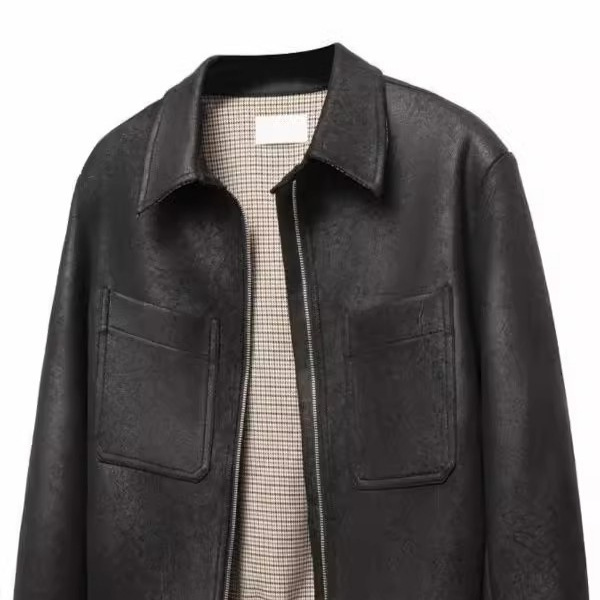 Chaqueta corta cleanfit americana Chaqueta de cuero de caza guapa de alta gama para hombre Chaqueta de pata de gallo