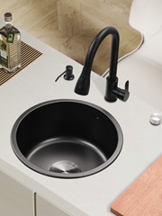 Wholesale white round 304 stainless steel sink bar mini small single bowl kitchen dishwashing pool