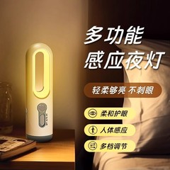 スマート感応ナイトライト充電可能多機能寝室ベッドヘッドランプデスクテーブルキャンプキャンプ照明懐中電灯