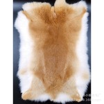 厂家批发大尺寸兔皮毛整张皮草原料护膝护腰保暖垫内胆DIY手拿包