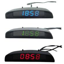 Portable 2 in 1 Car Digital LCD Clock/Voltmeter/Temperature