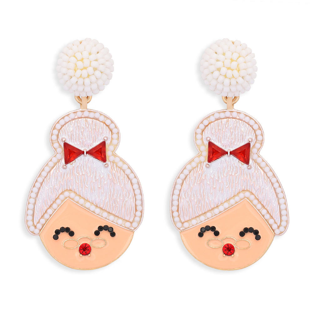 Weihnachten Cartoon-Stil Übertrieben Neuheit Diamant Legierung Künstliche Edelsteine Ohrringe display picture 30