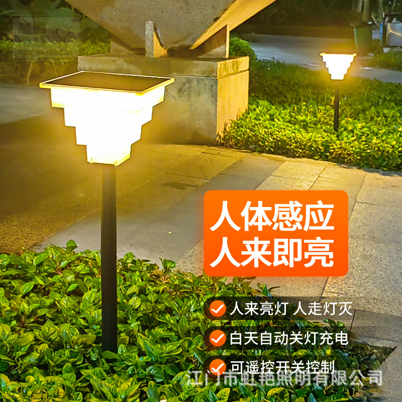 户外太阳能草坪灯花园别墅小区感应地插草地灯