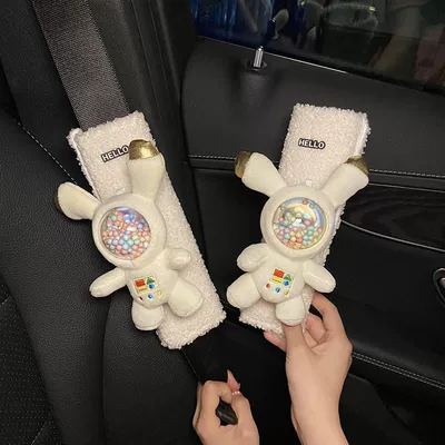 Sürətlər qutusu və əl tormozu başlıqları – soft lengthened car safety belt - aerospace-rabbit-one-pair