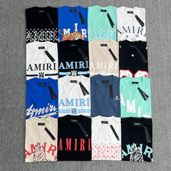 Amiriアメリカ潮牌高街男女カップル同項ゆるい半袖tシャツ夏薄い丸襟半袖