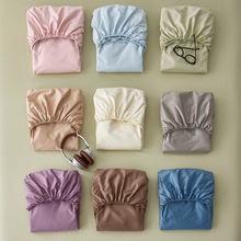 A类母婴100S全棉床笠7a级抗菌纯棉单床罩纯色简约全包床垫保护套