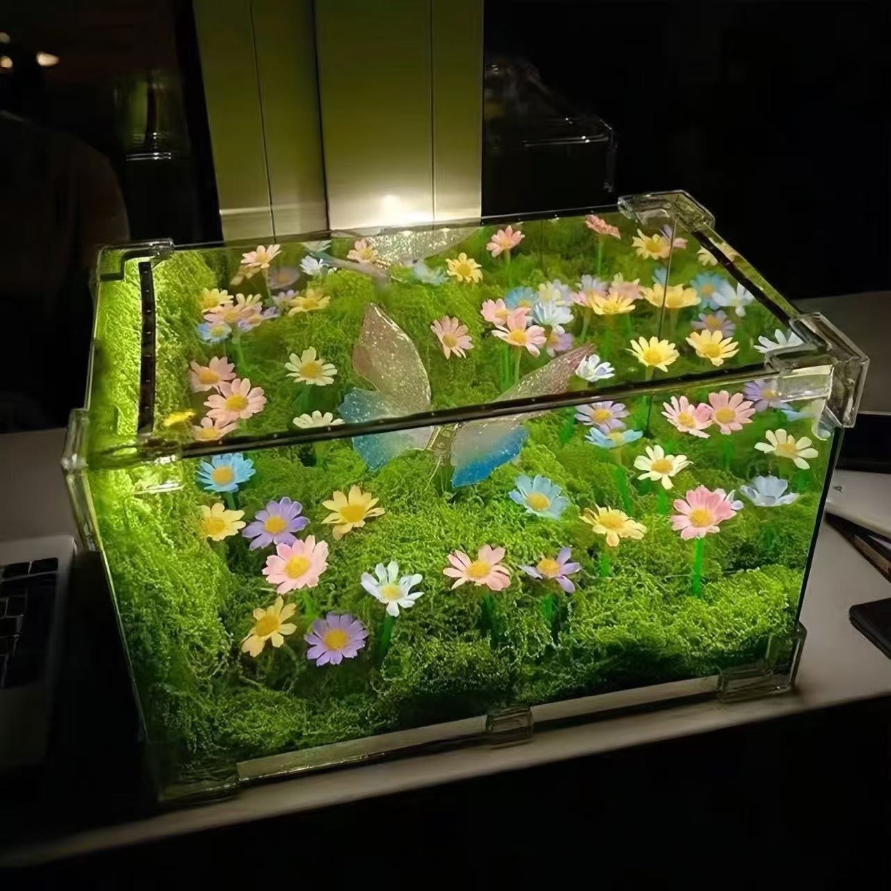 Luce notturna diy fata del bosco verde lampada da camera_voghion.com