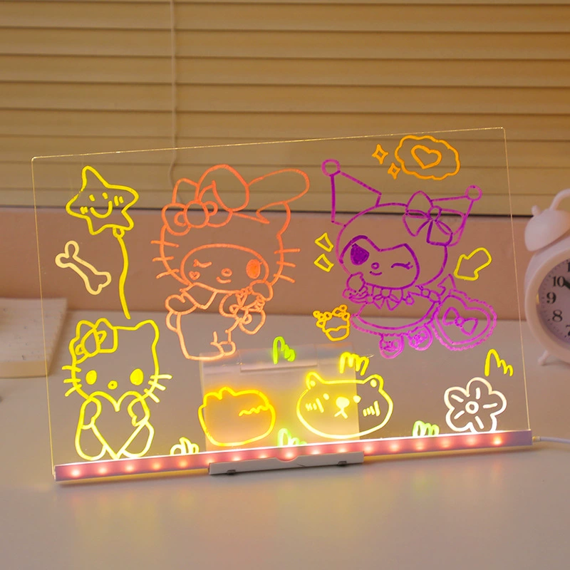 Многоразовая детская доска для рисования и граффити, акриловая прозрачная доска для заметок, светящаяся рекламная доска для школьников