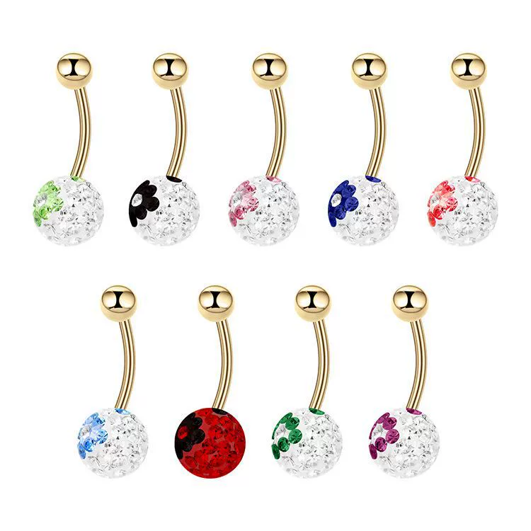 Golden belly button piercing, Amazon