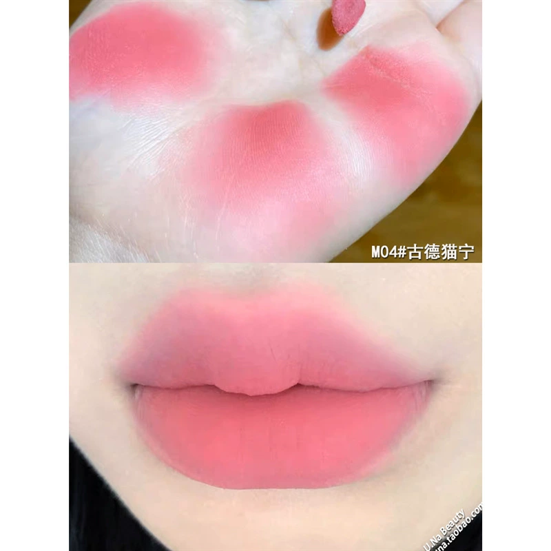 Палитра Velvet Lip Glaze Flower Fall La La Mei Beauty Series 04 Cat Milk Cake Lip Cream Lip Mud 02 Red Milk Cat