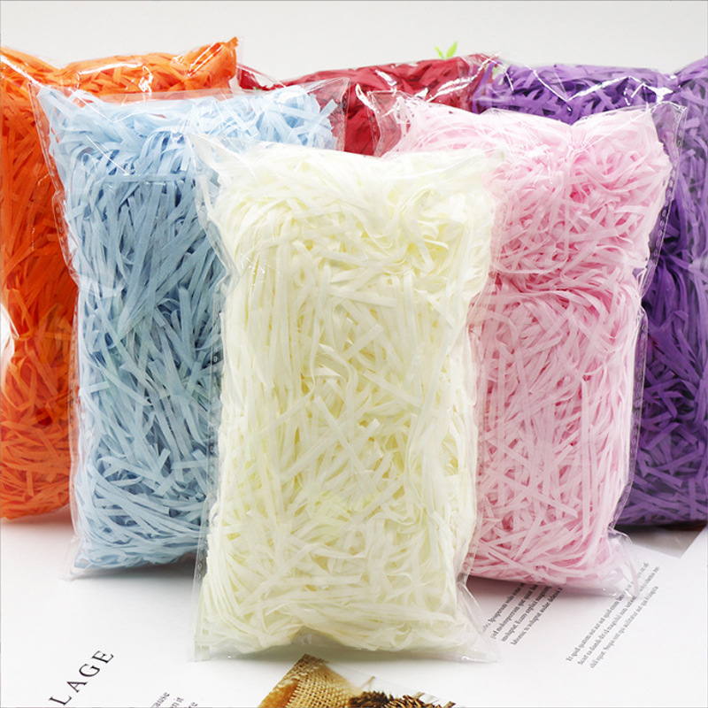 Raffia Shredded Paper Strips, Creased Paper, Wrapping Paper, Gift Box Decor, Filling Material Manufacturer Wholesale
