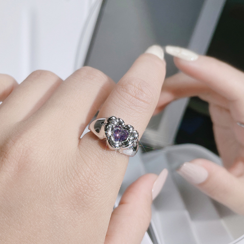 10g Weight Zircon Inlay Material Open Rings Classification Adjustable Ring Size 1 Piece Quantity Daily, Street Occasion Copper Material Star, Heart Shape, Butterfly Pattern Women's Gender Plating, Inlay Design IG Style, Cool Style Style Wholesale IG Style Cool Style Star Heart Shape Butterfly Copper Plating Inlay Zircon Open Rings 2
