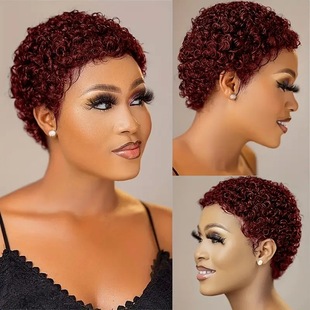 ���˰l�C���^�׷�����ë�����Q�羳�S��ֱ��Pixie cut afro�F؛