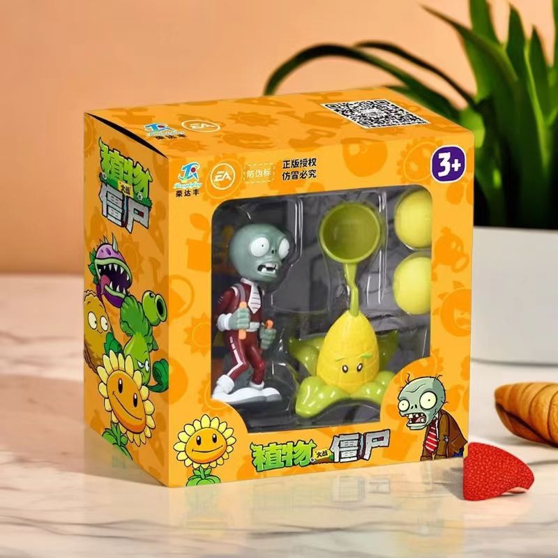 Genuino Plants vs. Zombies Toys Caja ciega Hielo Sandía Pimiento Dulce y repollo Lanzador Monopatín Noble Concha al acecho