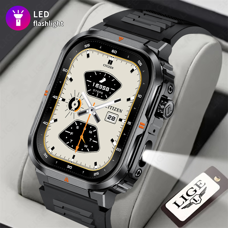 Smartwatch mit Bluetooth-Anruffunktion, 1,75-Zoll-HD-Display, Herzfrequenz- und Blutsauerstoffmessung, multifunktionales Armband für Sport und Fitness_voghion.com