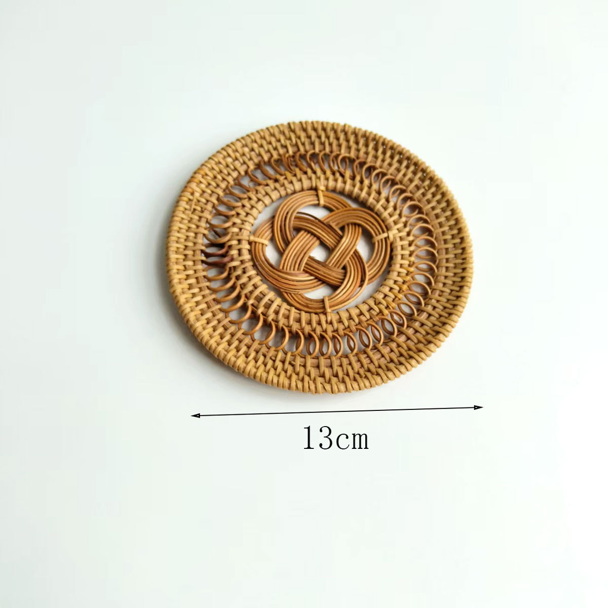 Cojín de ratán Cojín de ratán Cojín de aislamiento térmico Cojín de té de ratán de otoño tejido Cojín de olla de paja Cojín de aislamiento térmico tejido de ratán de restaurante