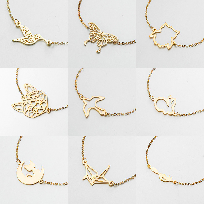 New Stainless Steel Bracelets for Girls, Niche Temperament Fashion Jewelry, Stainless Steel Jewelry, Animal Bracelets, Wholesale in Stock