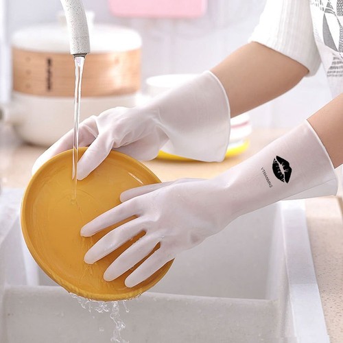 Women's dishwashing gloves waterproof rubber latex thin kitchen durable laundry rubber home cleaning housework