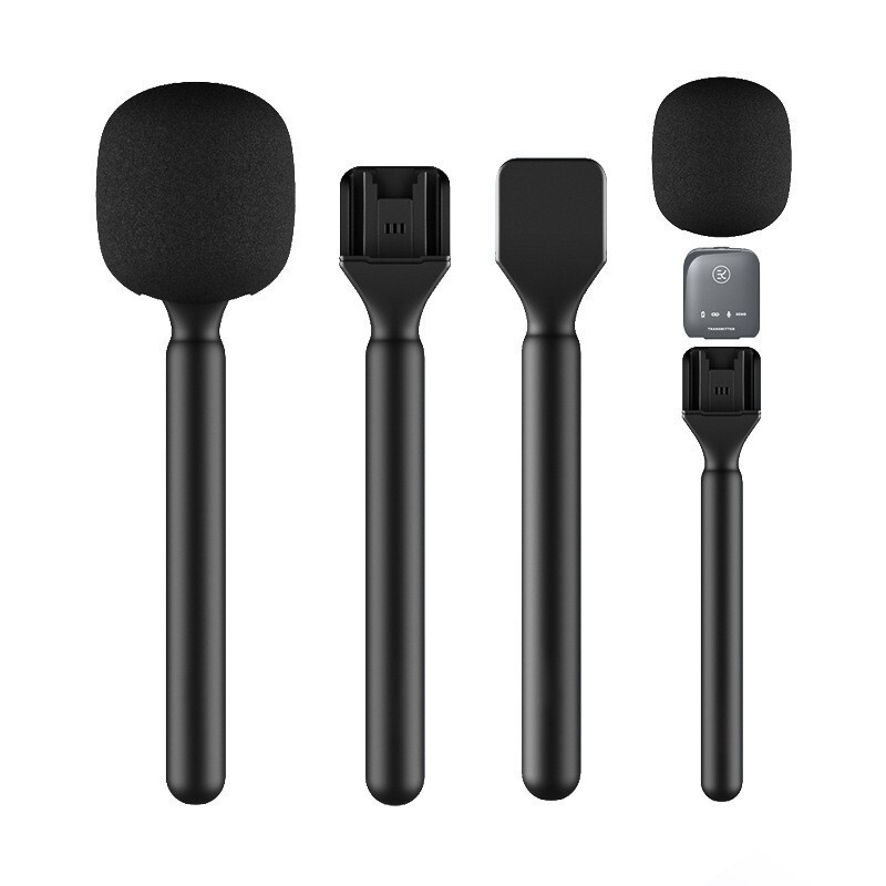 Wireless Microphone Handheld Stick-Style Recording Device for Interviews, Handheld Rod for Live News, Tv Reporters, Outdoor Use Wireless Microphone Handheld Stick-Style Recording Device for Interviews, Handheld Rod for Live News, Tv Reporters, Outdoor Use