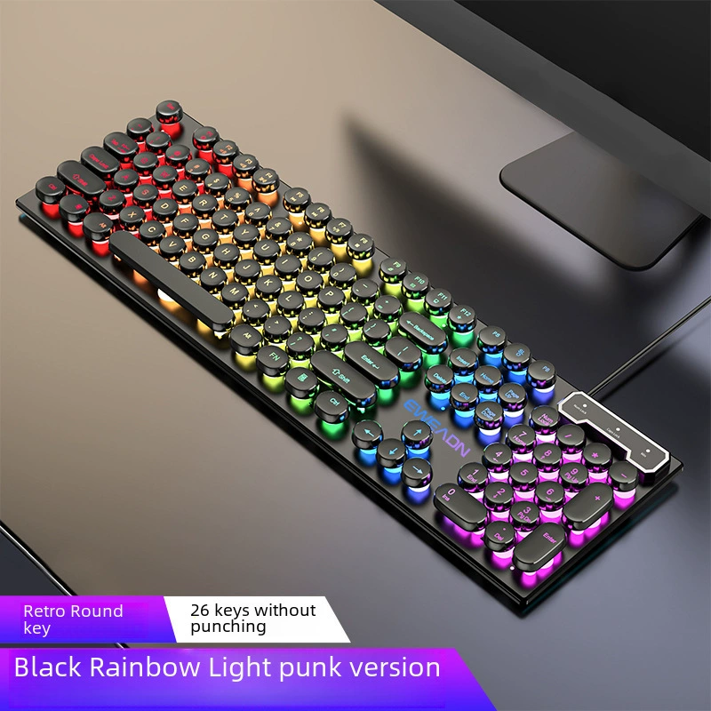 Форерunner GX30 клавиатура механическое ощущение проводной RGB панк киберспорт игра офис компьютер периферия кроссборд