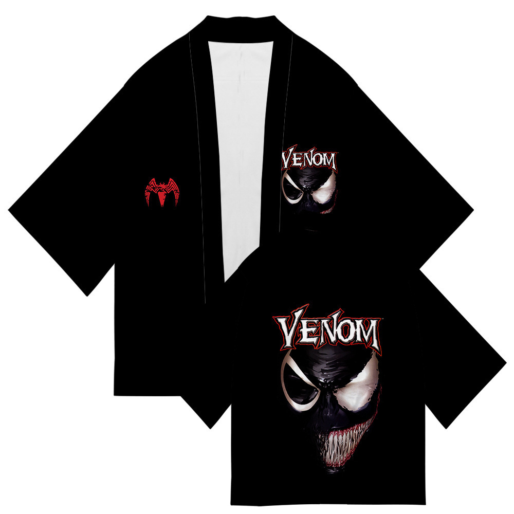 2024 Amazon comercio exterior transfronterizo impresión digital 3D kimono japonés manga tres cuartos suelta casual