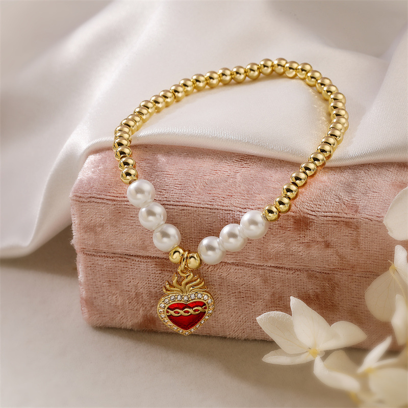 25g Weight Copper Pendant Material Zircon Inlay Material Bracelets Classification Copper Chain Material 1 Piece Quantity Outdoor, Shopping Occasion Copper Material Heart Shape, Wings Pattern Unisex Gender Inlay Design Copper Lady Inlay Heart Shape Wings Zircon Bracelets 5