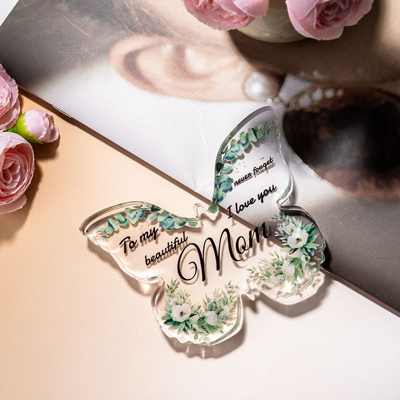 跨境亚克力蝴蝶摆件透明伴手礼周年纪念送朋友亲人摆台装饰品礼物